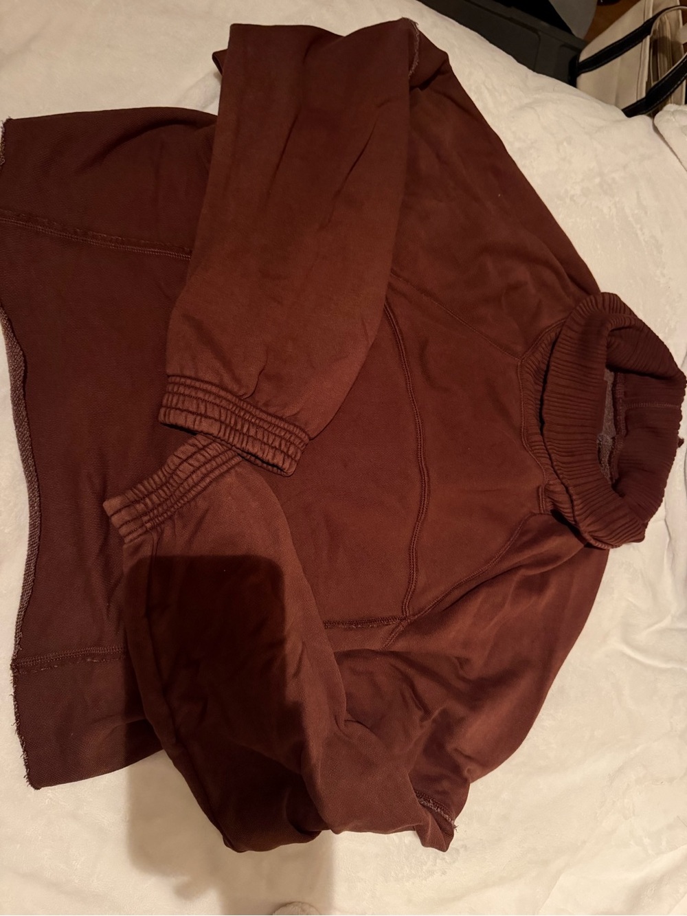 Aerie brown semi cropped sweatshirt size large